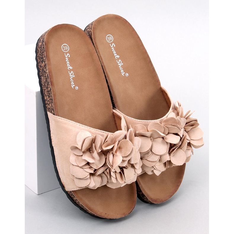 Chinelos Fowley Beige Flower Cortiça bege 1