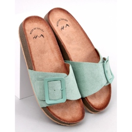Slides com fivela Darke Verde 1
