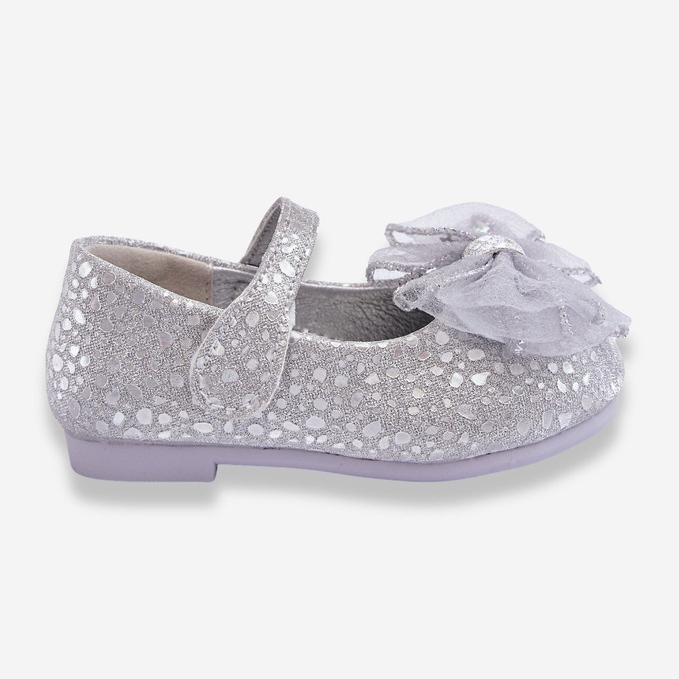 Bailarinas Infantis Com Laço E Velcro Glitter Cinza Prateado Elisa prata 1 Bailarinas Infantis Com Laço E Velcro Glitter Cinza Prateado Elisa prata 1