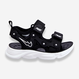 Tobias Meninos Sandálias de Velcro Preto e Branco 1