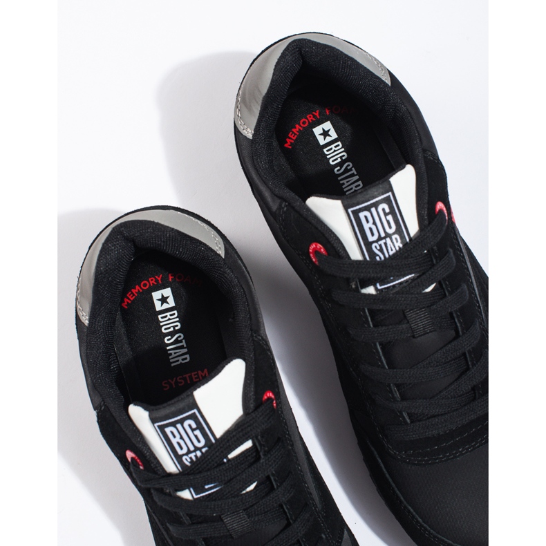 Calçados esportivos masculinos pretos Big Star LL174158 Espuma viscoelástica 1