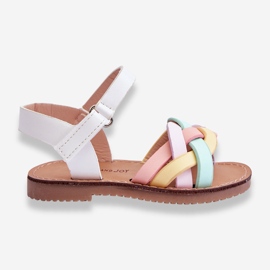 Sandália Infantil Velcro Multicolor Kimmi branco 1