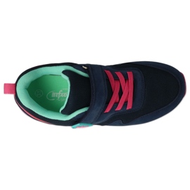 Velcro esportivo infantil Befado 516X215 azul marinho e rosa 2