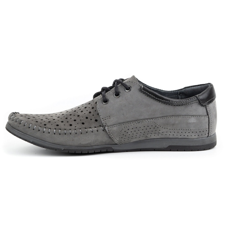 KOMODO Sapatos de verão mocassim cinza masculinos 875 1