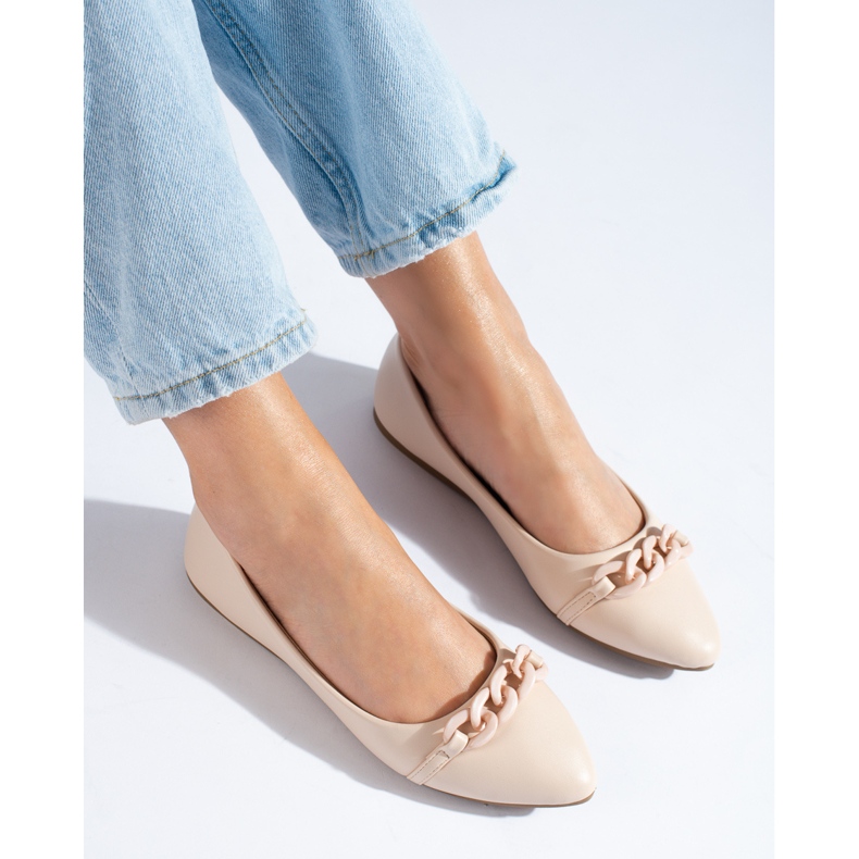 W. Potocki Bailarinas femininas bege com corrente pontiaguda Potocki 1