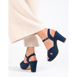 Sandália salto alto azul marinho, Shelovet 1