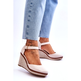 PS1 Sandálias femininas clássicas com cunha bege malani 2