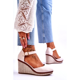 PS1 Sandálias femininas clássicas com cunha bege malani 4