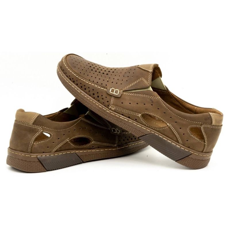 Olivier Sapatos de homem em pele 937MP castanho marrom 4