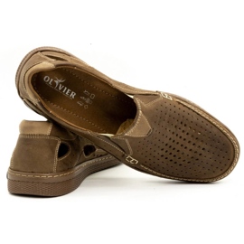 Olivier Sapatos de homem em pele 937MP castanho 3