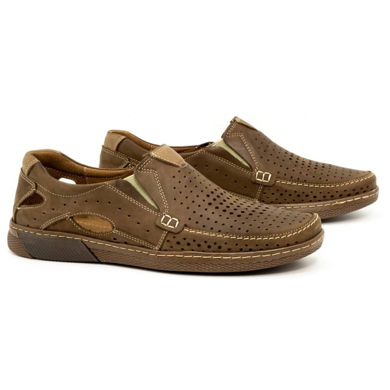 Olivier Sapatos de homem em pele 937MP castanho 2