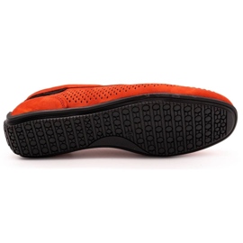 Polbut Mocassins de couro masculino 2105P vermelho 1