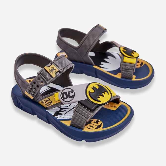 Sandália Infantil Batman Grendene Kids JJ385049 Cinza 1