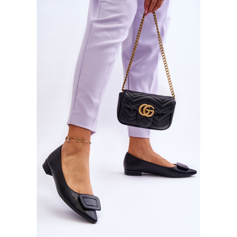 WS1 Bailarinas Clássicas com Decoração Rivea Preta preto 2