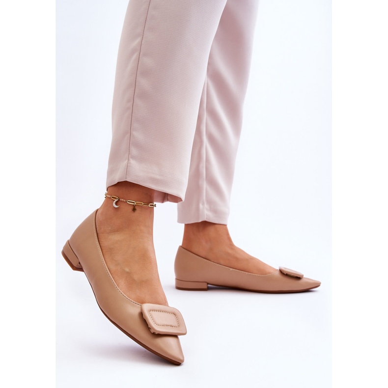 WS1 Bailarinas clássicas com decoração bege Rivea 2