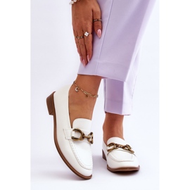 WS1 Mocassins femininos clássicos brancos Lorien 1