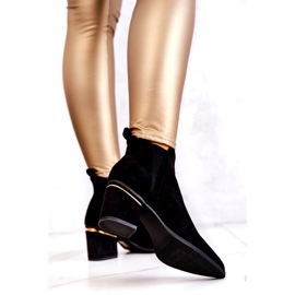 PS1 Botas de cowboy a céu aberto de camurça preta Helloni preto 1